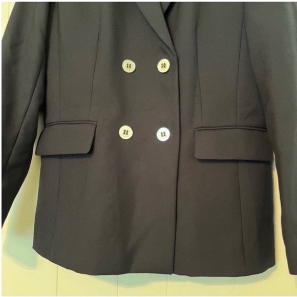 Sandro Blazer Sports Coat Suit Jacket Navy Blue Mirrored Buttons 38 - Picture 4 of 9